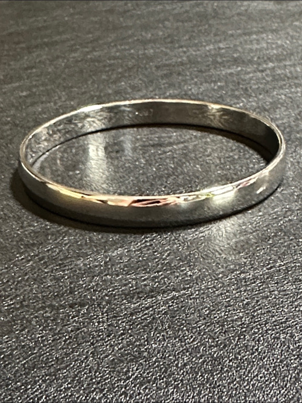 Monet Vintage Polished Silver Tone Plain Bangle Bracelet